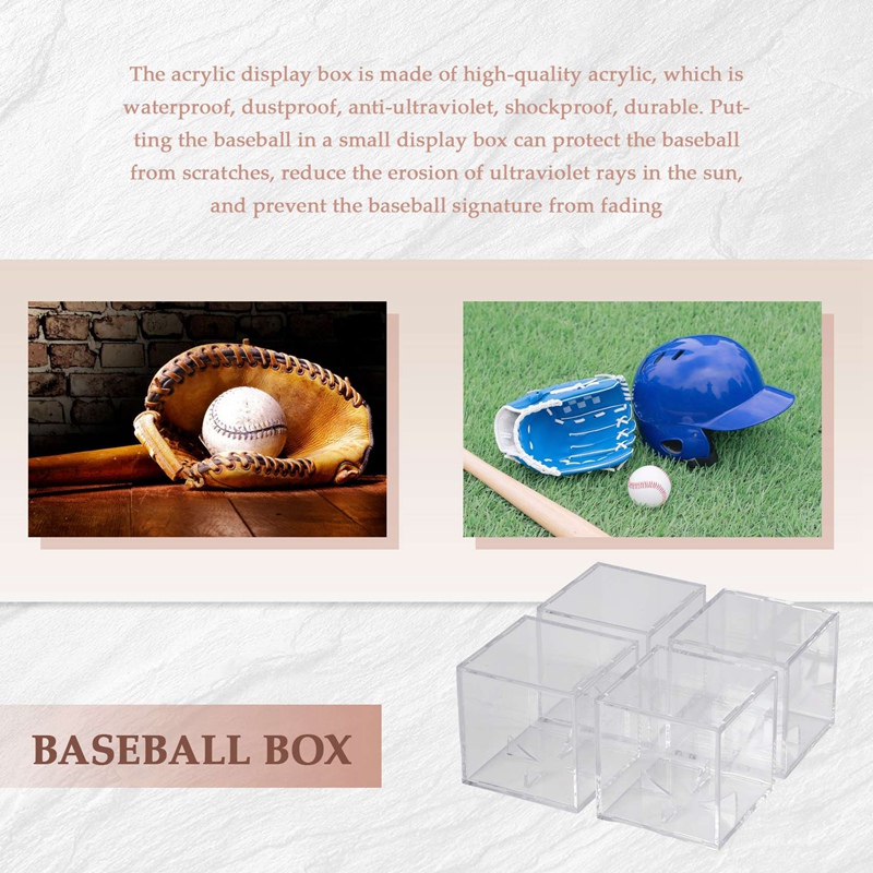 4 Buah Kotak Pajangan Bisbol,  - Display Case Acrylic ulasan dan harga